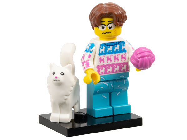 Box art for LEGO Collectible Minifigures Cat Lover, Series 27 