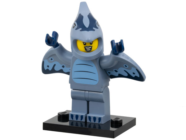 Box art for LEGO Collectible Minifigures Pterodactyl Costume Fan, Series 27 