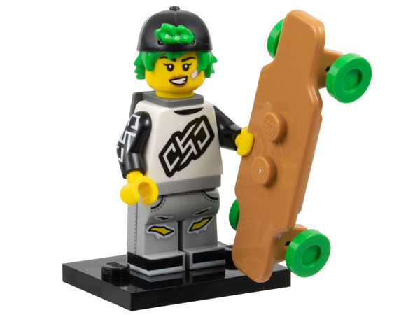 Box art for LEGO Collectible Minifigures Longboarder, Series 27 