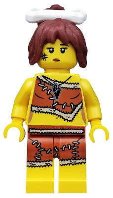 This LEGO minifigure is called, Cave Woman, Iconic Cave / *with club. It's minifig ID is col303.