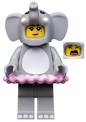 This LEGO minifigure is called, Elephant Girl, Series 18 (Minifigure Only without Stand and Accessories) . It's minifig ID is col312.