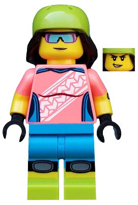 This LEGO minifigure is called, Mountain Biker, Series 19 (Minifigure Only without Stand and Accessories) . It's minifig ID is col357.