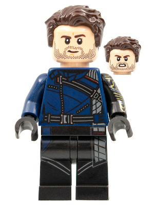 This LEGO minifigure is called, Winter Soldier, Marvel Studios, Series 1 (Minifigure Only without Stand and Accessories) . It's minifig ID is colmar04.