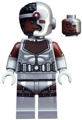 This LEGO minifigure is called, Cyborg, DC Super Heroes (Minifigure Only without Stand and Accessories) . It's minifig ID is colsh09.