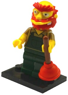 Display for LEGO Collectible Minifigures Groundskeeper Willie, The Simpsons, Series 2 