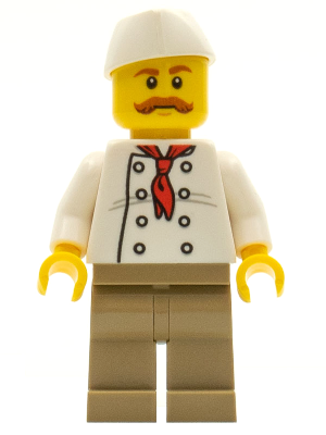 This LEGO minifigure is called, Hot Dog Vendor . It's minifig ID is cty0655.