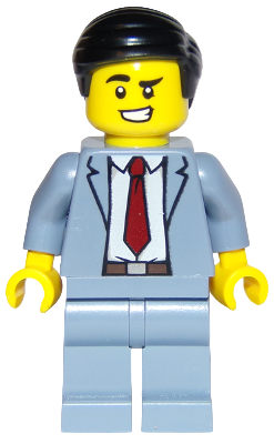 This LEGO minifigure is called, Slick Salesman . It's minifig ID is cty1100.