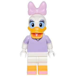 This LEGO minifigure is called, Daisy Duck, Disney, Series 1 (Minifigure Only without Stand and Accessories) . It's minifig ID is dis009.