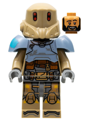 This LEGO minifigure is called, Mo Morrison . It's minifig ID is dis068.