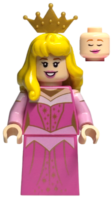 This LEGO minifigure is called, Aurora, Disney 100 (Minifigure Only without Stand and Accessories) . It's minifig ID is dis099.