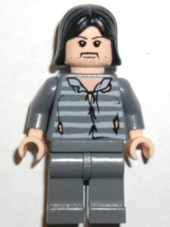 This LEGO minifigure is called, Sirius Black, Black Hair . It's minifig ID is hp045.