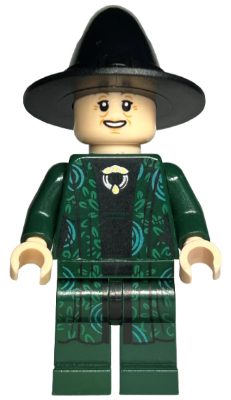 This LEGO minifigure is called, Professor Minerva McGonagall, Single Sided Head . It's minifig ID is hp152a.