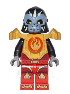 This LEGO minifigure is called, Gorzan, Fire Chi . It's minifig ID is loc091.