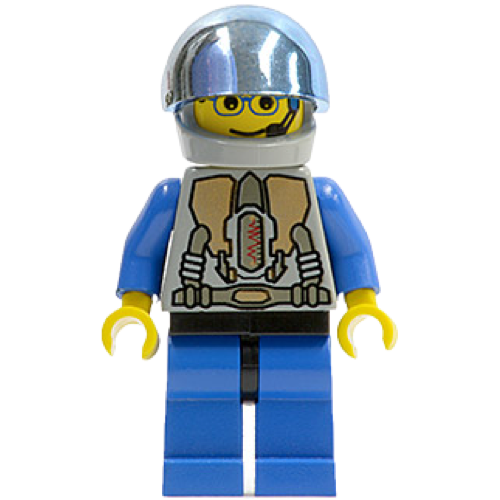 This LEGO minifigure is called, Life on Mars (LoM), Assistant, Large Visor . It's minifig ID is lom014.