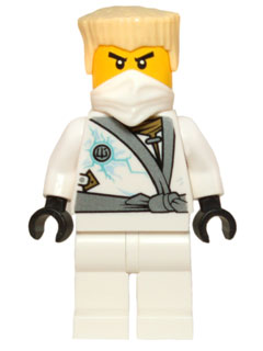 This LEGO minifigure is called, Zane (Techno Robe), Rebooted . It's minifig ID is njo099.
