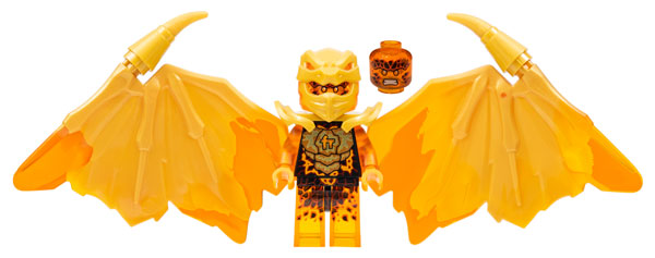 This LEGO minifigure is called, Cole (Golden Dragon) . It's minifig ID is njo781.