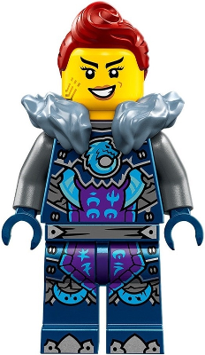 This LEGO minifigure is called, Jordana, Fur Collar . It's minifig ID is njo856.