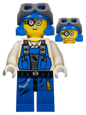 This LEGO minifigure is called, Power Miner, Brains, Goggles . It's minifig ID is pm013.