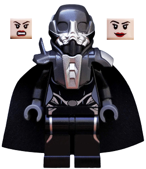 This LEGO minifigure is called, Faora / *with blaster. It's minifig ID is sh0080.