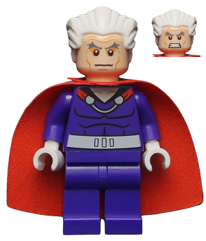 This LEGO minifigure is called, Magneto, Dark Purple Outfit . It's minifig ID is sh0119.