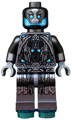 This LEGO minifigure is called, Ultron Sentry . It's minifig ID is sh0166.