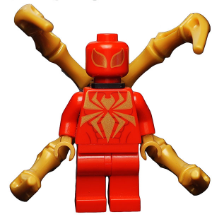 This LEGO minifigure is called, Iron Spider, Bony Appendages . It's minifig ID is sh0193.