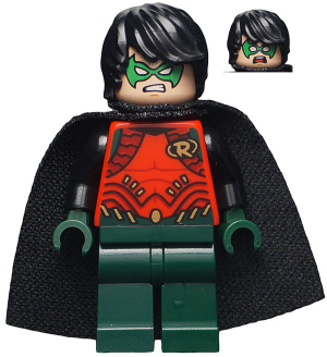 This LEGO minifigure is called, Robin, Dark Green Legs . It's minifig ID is sh0195.