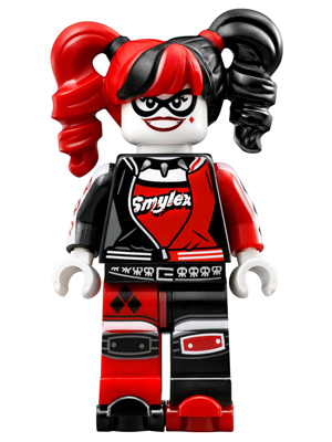 This LEGO minifigure is called, Harley Quinn, Pigtails, Black Eye Mask, Roller Skates . It's minifig ID is sh0306.