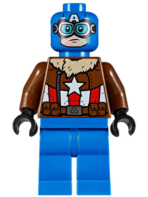 This LEGO minifigure is called, Pilot Captain America . It's minifig ID is sh0374.