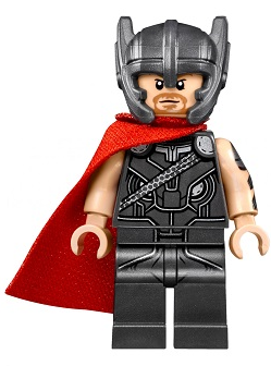 This LEGO minifigure is called, Thor, Helmet, Narrow Cape . It's minifig ID is sh0409.