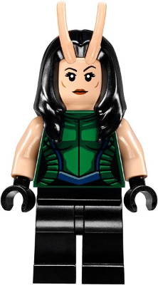 This LEGO minifigure is called, Mantis, Vest with Dark Blue Trim . It's minifig ID is sh383.