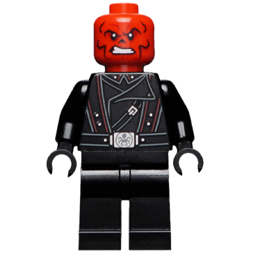 Display of LEGO Super Heroes Red Skull, Black Belt