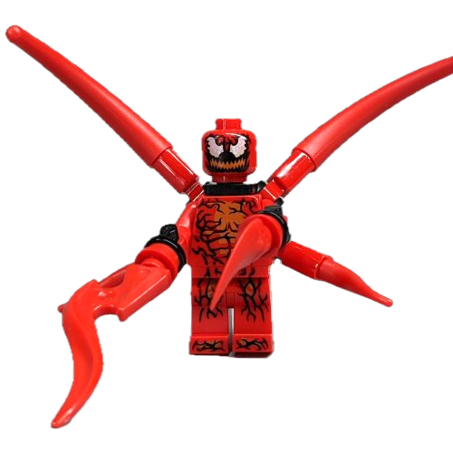 This LEGO minifigure is called, Carnage, 2 Long and 2 Short Appendages *with 2 hand-held tentacles. It's minifig ID is sh723.