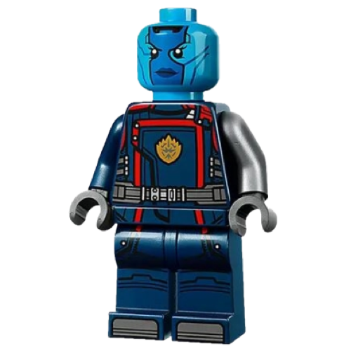 This LEGO minifigure is called, Nebula, Dark Blue Suit *with 2 swords. It's minifig ID is sh876.