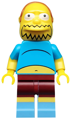 This LEGO minifigure is called, Comic Book Guy, The Simpsons, Series 2 (Minifigure Only without Stand and Accessories) . It's minifig ID is sim033.