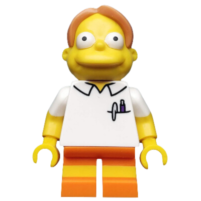 This LEGO minifigure is called, Martin Prince, The Simpsons, Series 2 (Minifigure Only without Stand and Accessories) . It's minifig ID is sim034.