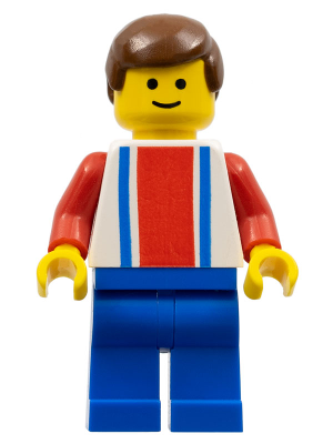 This LEGO minifigure is called, Soccer Player, Red, White, and Blue Team with Number 10 on Back . It's minifig ID is soc035.