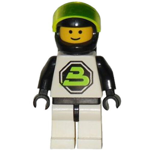 This LEGO minifigure is called, Blacktron 2 . It's minifig ID is sp002.