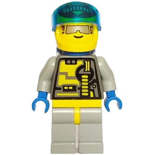This LEGO minifigure is called, Unitron Chief . It's minifig ID is sp049.