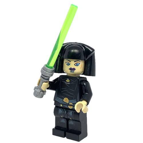 This LEGO minifigure is called, Luminara Unduli with lightsaber. It's minifig ID is sw0310.