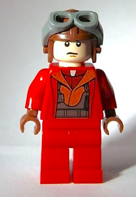 This LEGO minifigure is called, Naboo Fighter Pilot, Red Jumpsuit . It's minifig ID is sw0340.