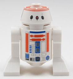 This LEGO minifigure is called, Astromech Droid, R5-D8 / R5-D4 . It's minifig ID is sw0373.