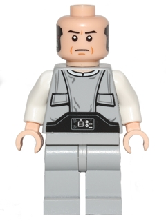 This LEGO minifigure is called, Lobot, Light Nougat, Black Eyebrows . It's minifig ID is sw0400.