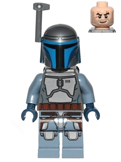 This LEGO minifigure is called, Jango Fett (Smile) . It's minifig ID is sw0468.