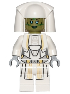 This LEGO minifigure is called, Jedi Consular . It's minifig ID is sw0501.