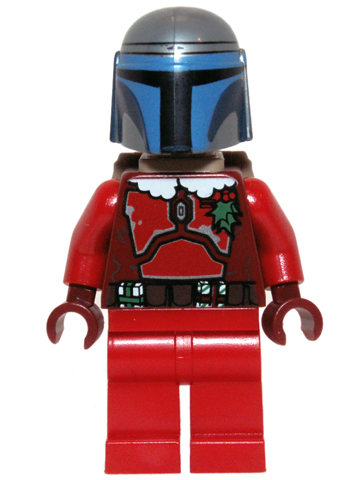 This LEGO minifigure is called, Santa Jango Fett . It's minifig ID is sw0506.