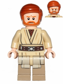 This LEGO minifigure is called, Obi-Wan Kenobi (Dark Tan Printed Legs) . It's minifig ID is sw0535.