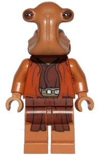 This LEGO minifigure is called, Ithorian Jedi Master (Noga-ta) . It's minifig ID is sw0570.