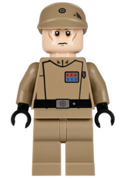This LEGO minifigure is called, Imperial Officer (Captain / Commandant / Commander), Dark Tan Uniform . It's minifig ID is sw0623.