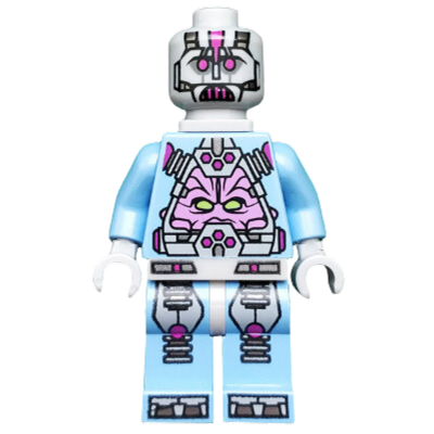 This LEGO minifigure is called, The Kraang, Medium Blue Exo-Suit Body with Jet Pack . It's minifig ID is tnt006.